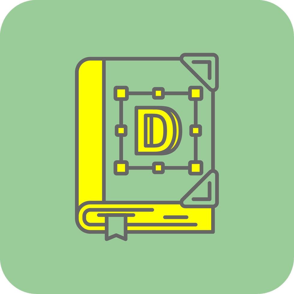 Font Filled Yellow Icon vector