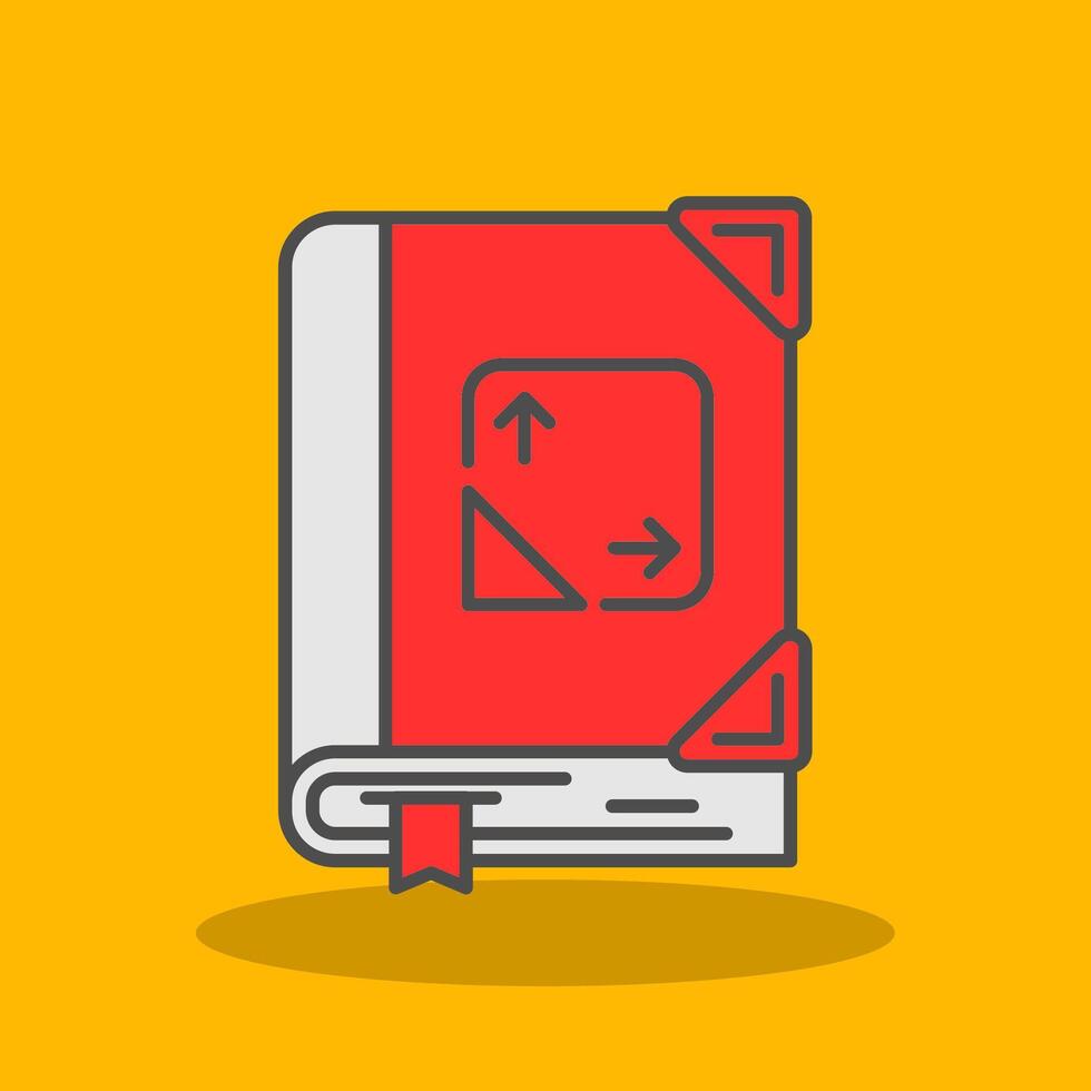 Trigonometry Filled Shadow Icon vector