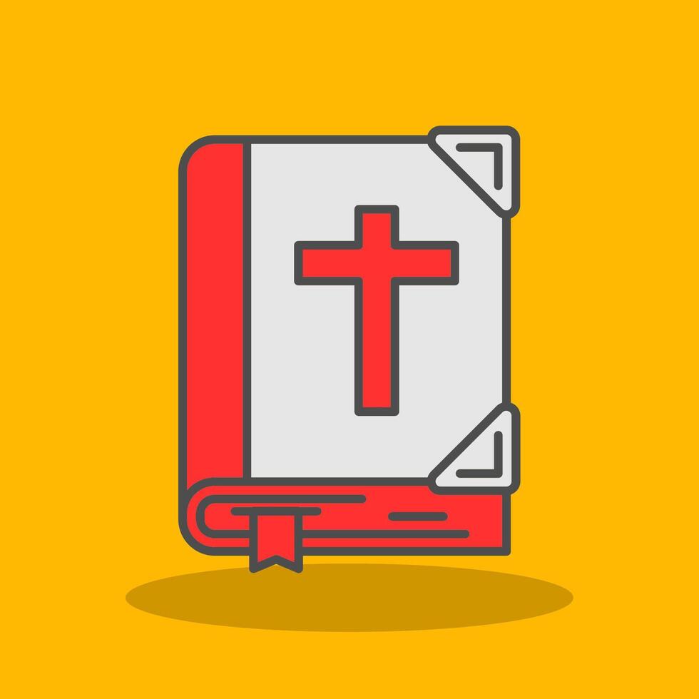 Biblia lleno sombra icono vector