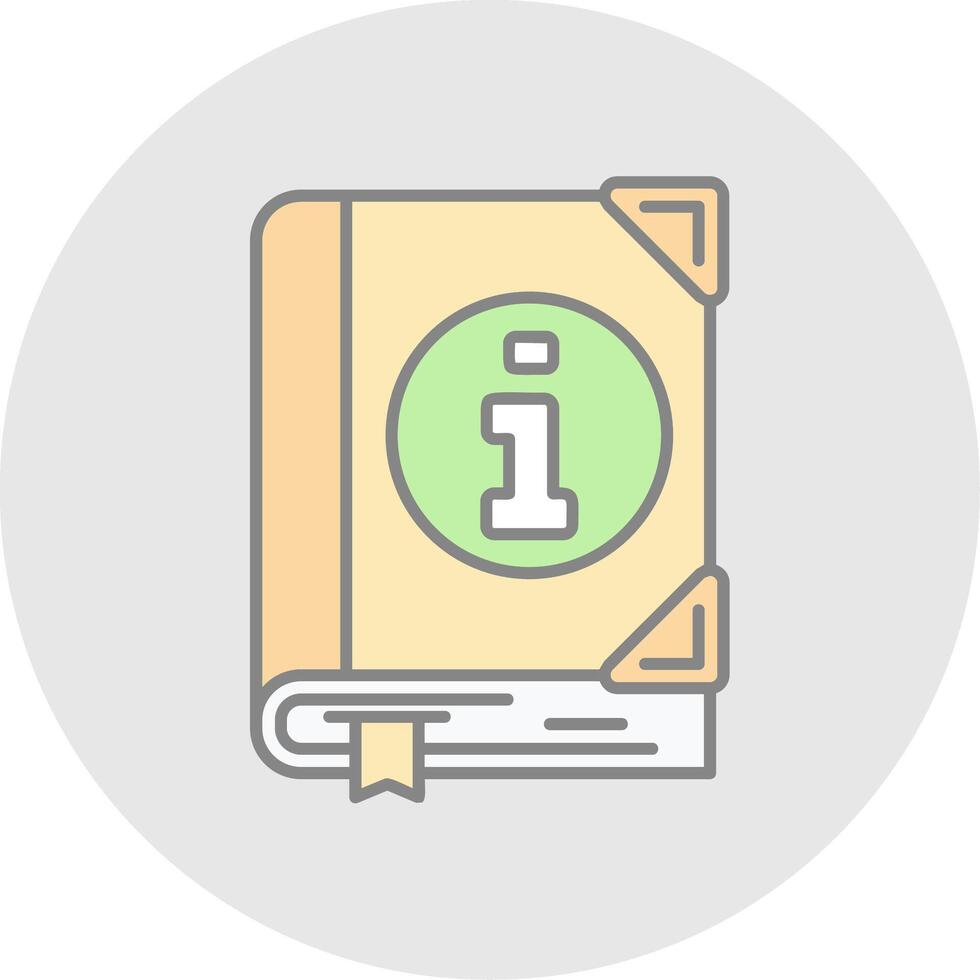 Guide Line Filled Light Circle Icon vector