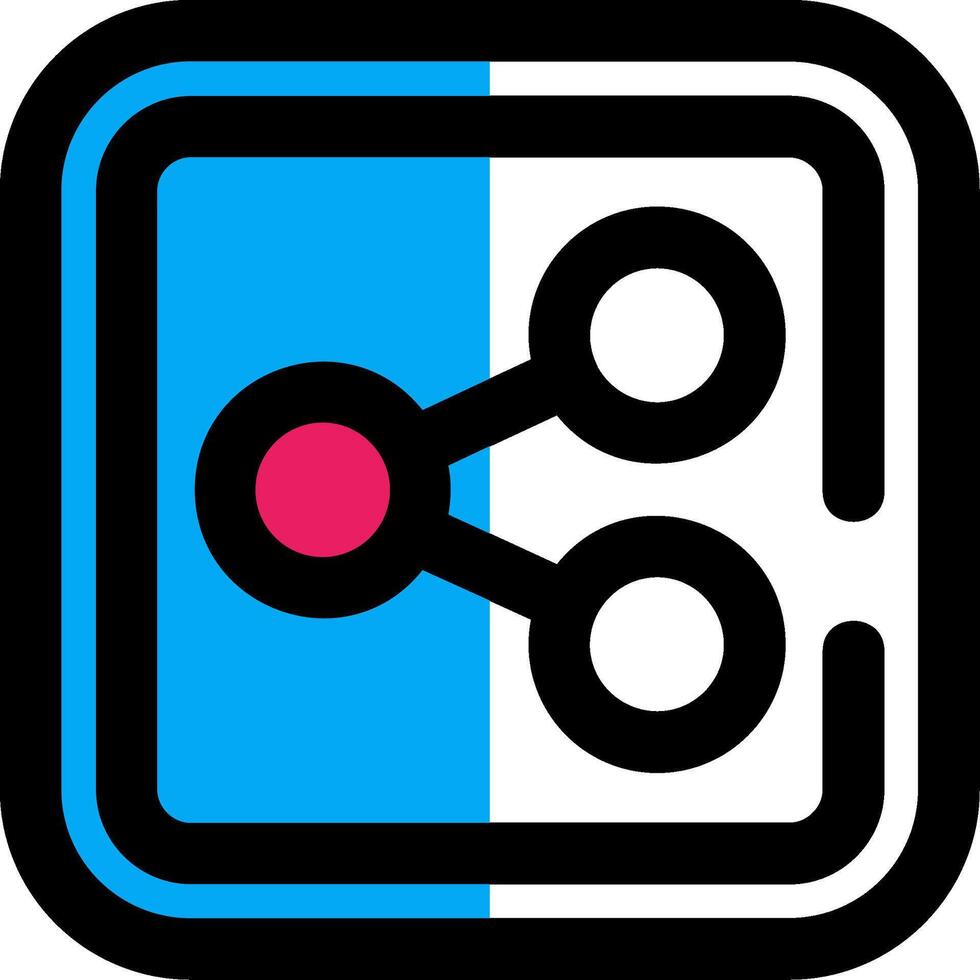 Share Filled Half Cut Icon vector
