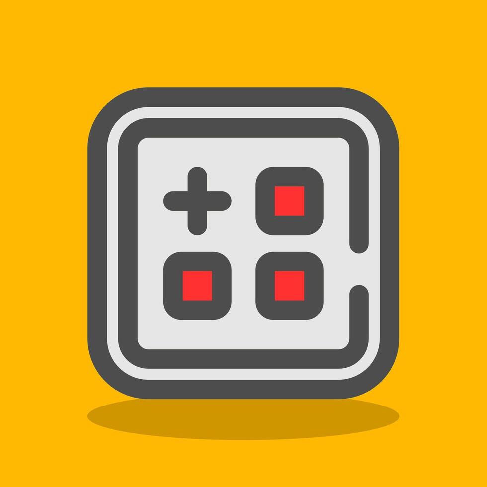 Menu Filled Shadow Icon vector