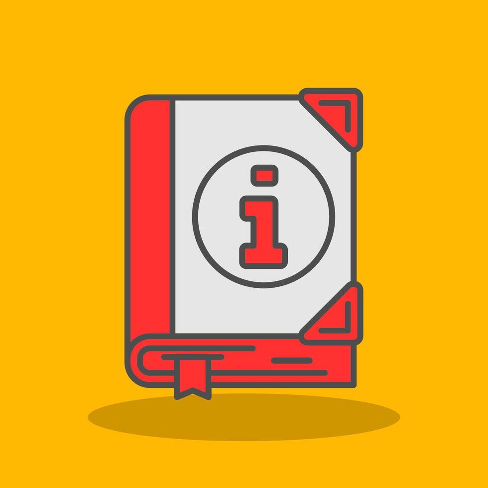 Guide Filled Shadow Icon vector