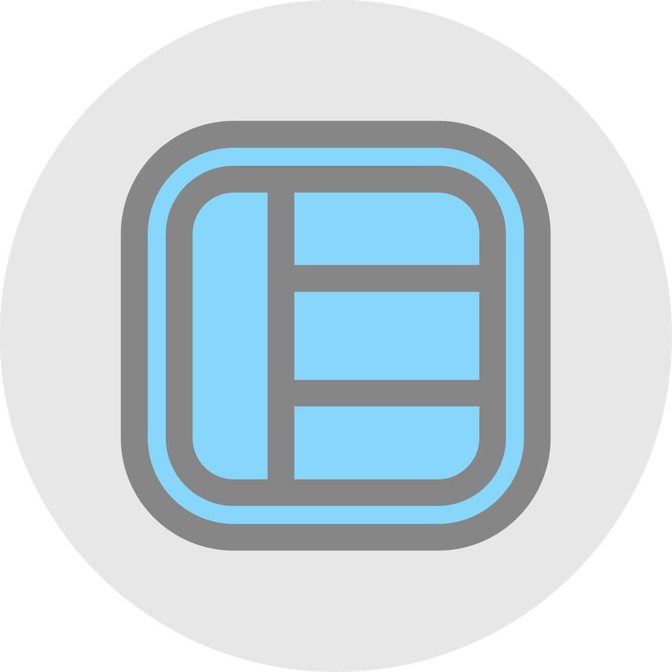 Layout Line Filled Light Circle Icon vector