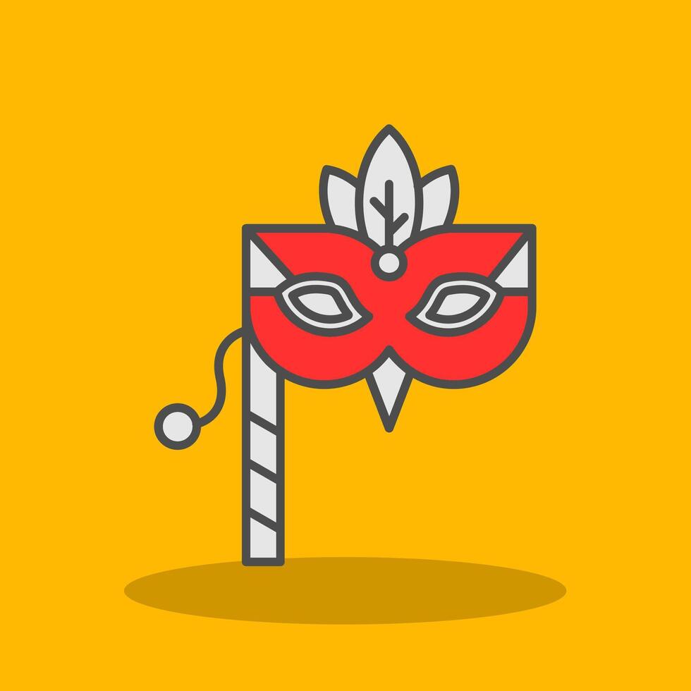 Mask Filled Shadow Icon vector