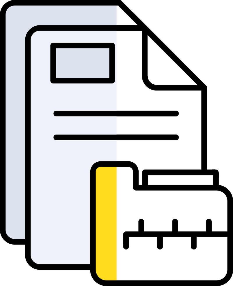 Archive Filled Half Cut Icon vector