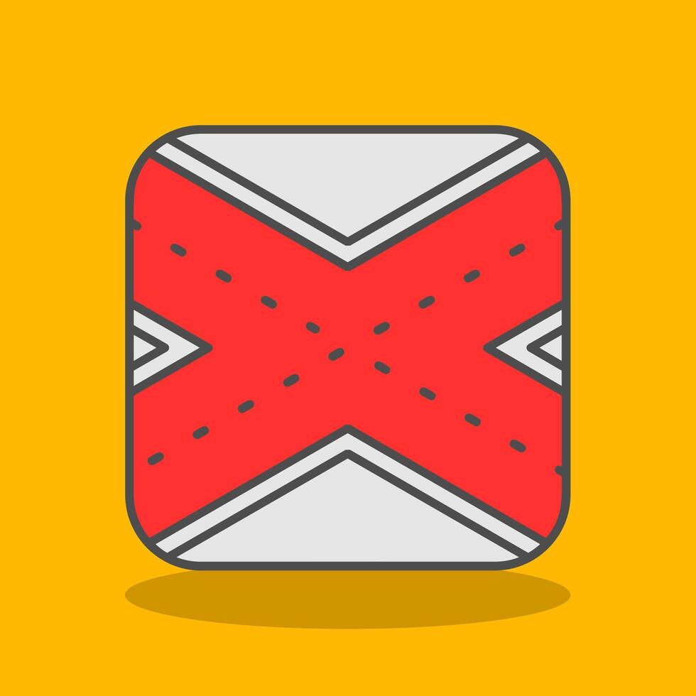 Runway Filled Shadow Icon vector