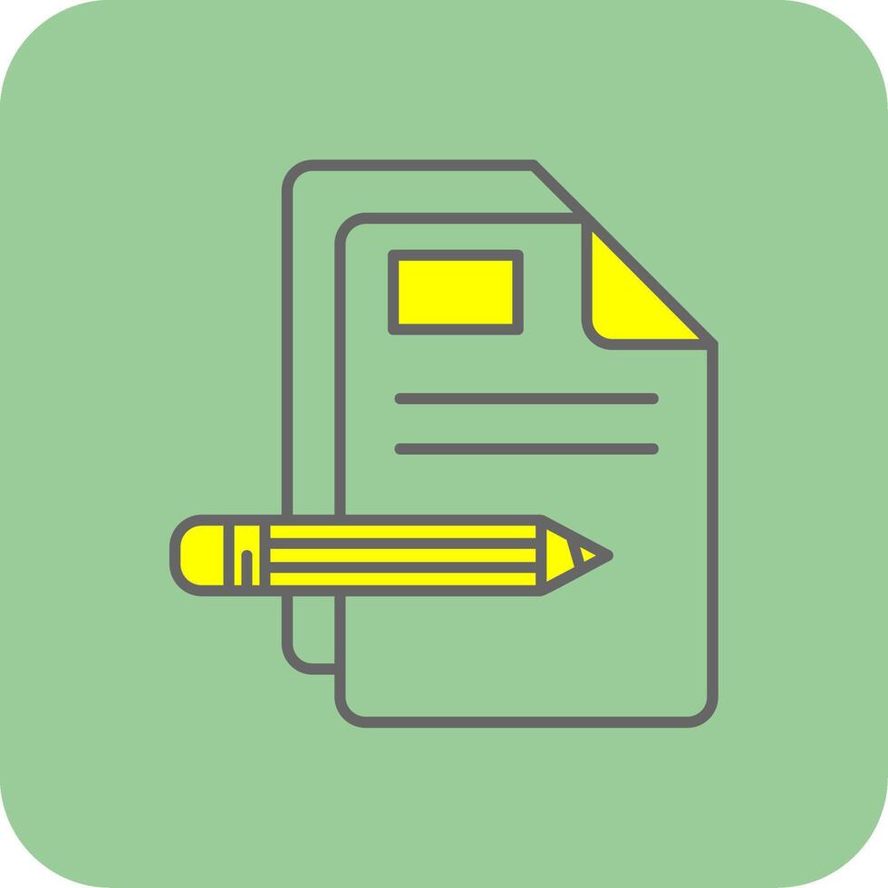 Edit Filled Yellow Icon vector