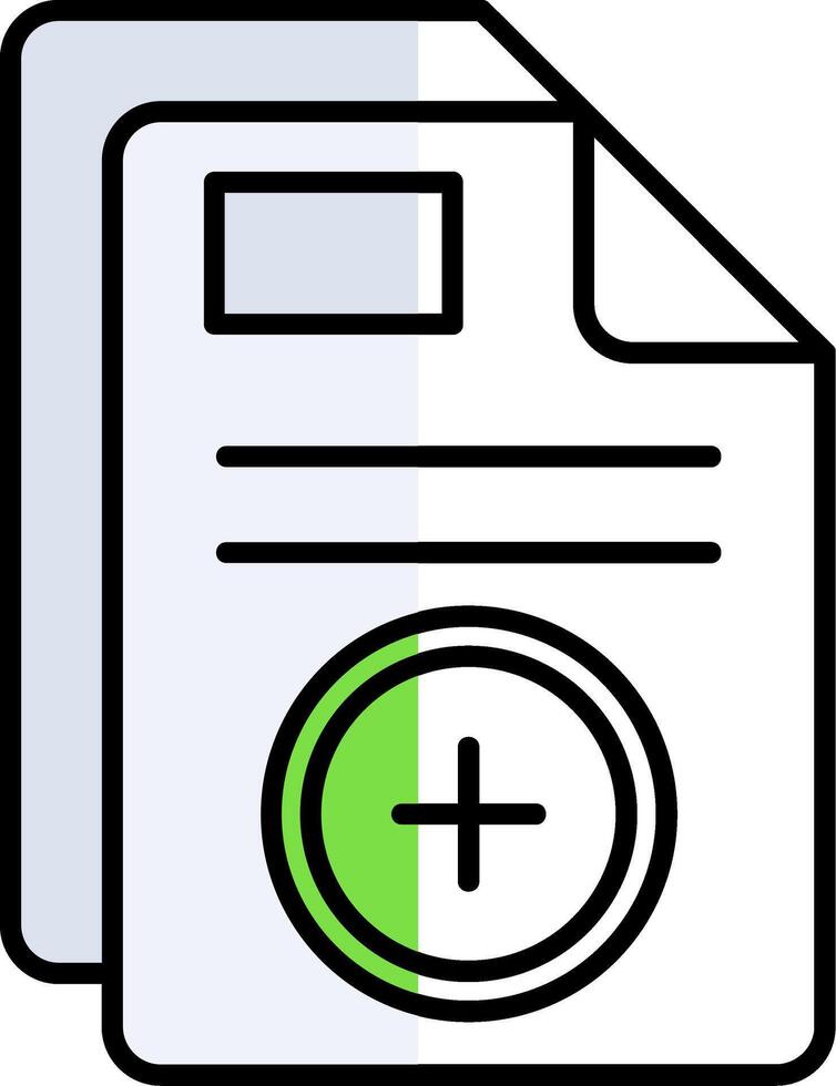 Add Filled Half Cut Icon vector