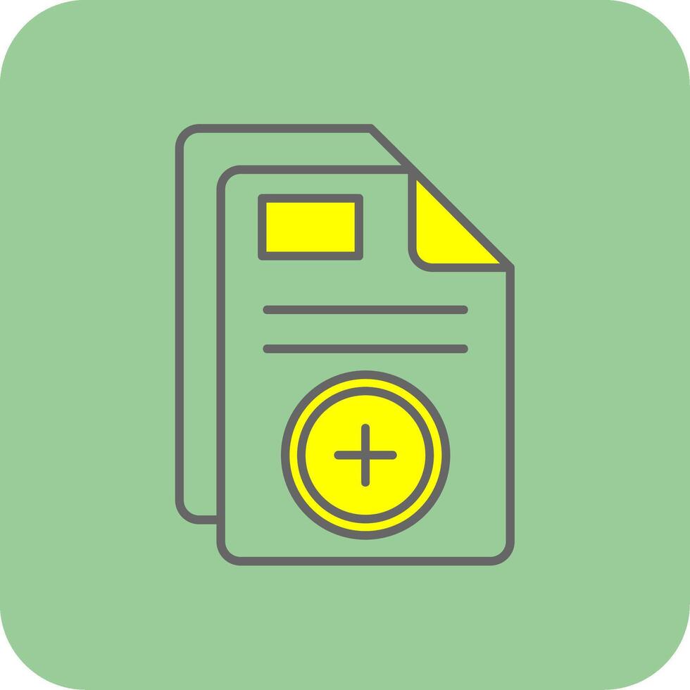 Add Filled Yellow Icon vector