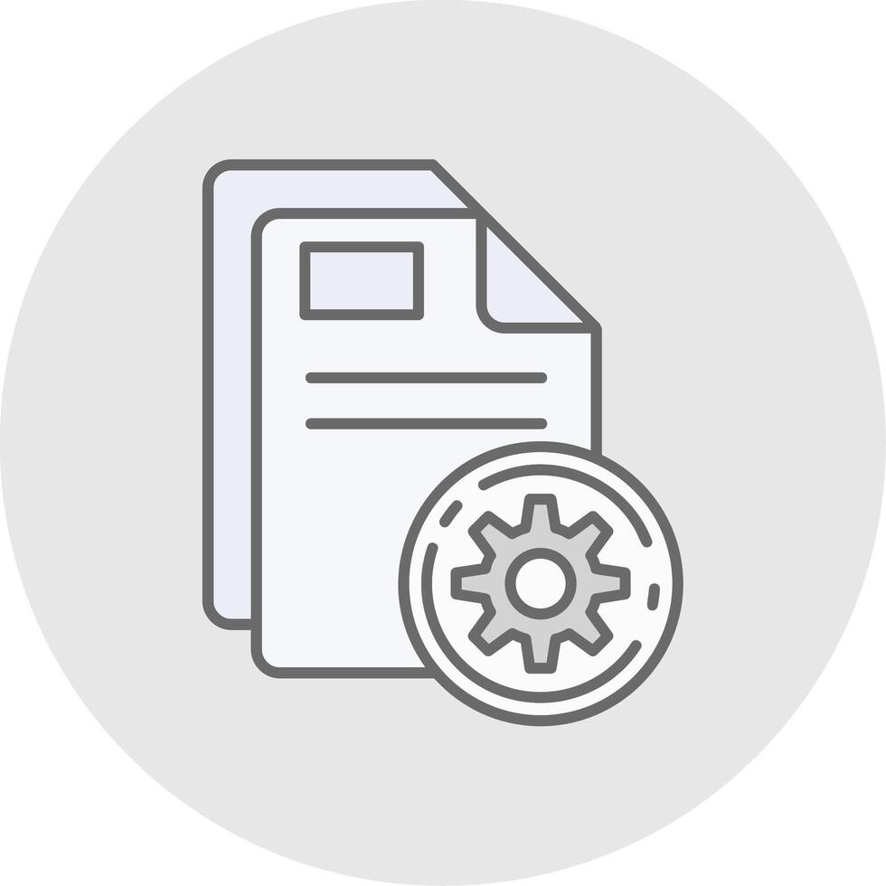 Setup Line Filled Light Circle Icon vector