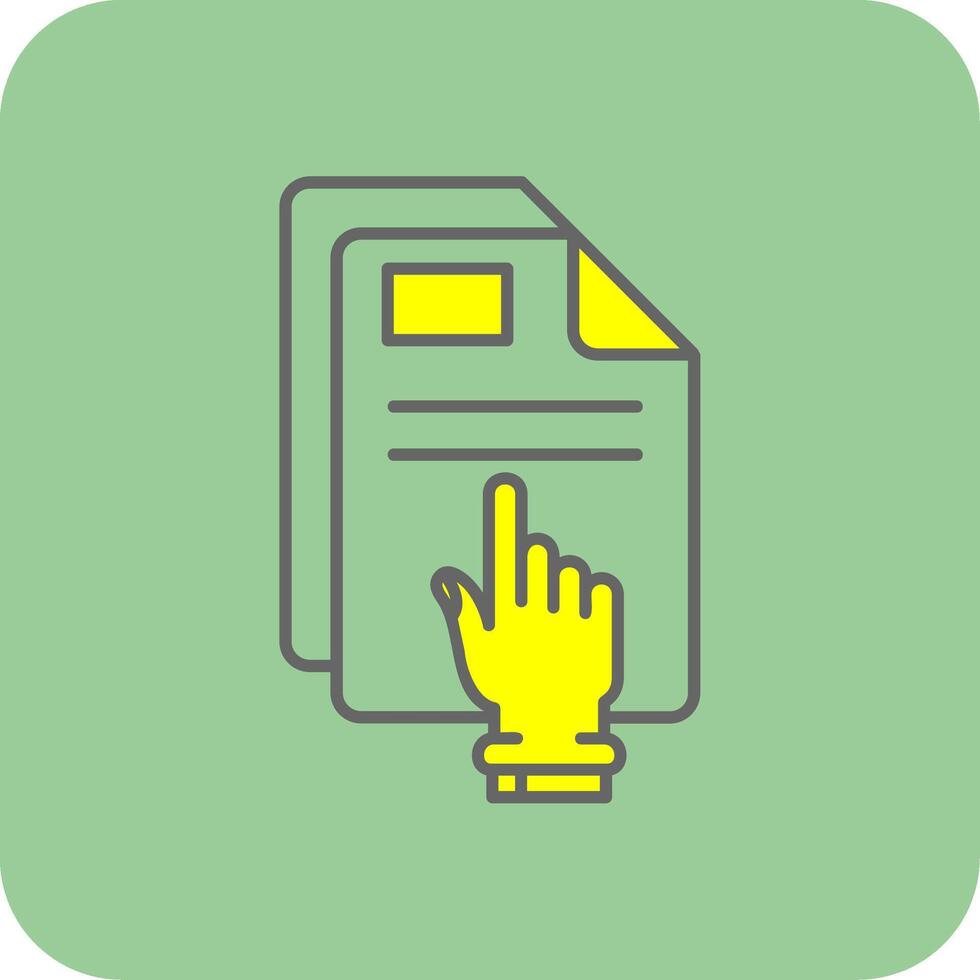 Click Filled Yellow Icon vector