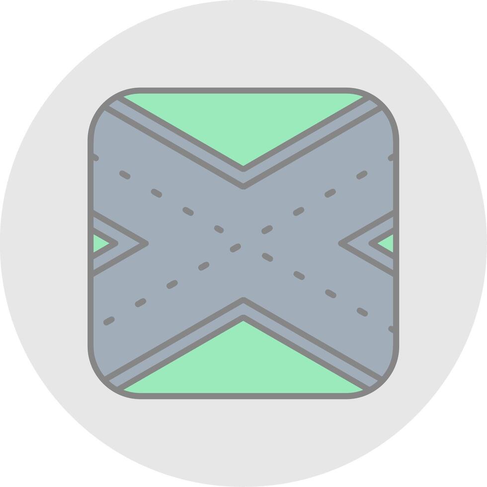 Runway Line Filled Light Circle Icon vector