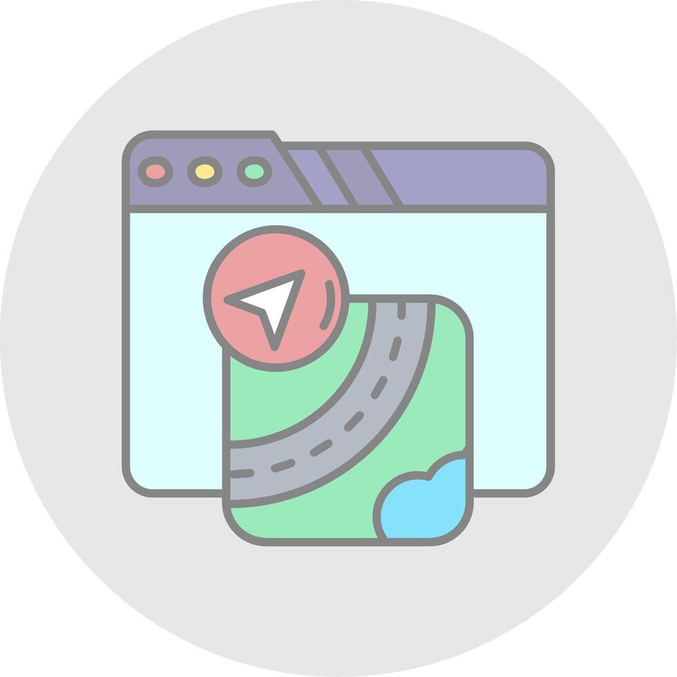 Gpu Line Filled Light Circle Icon vector