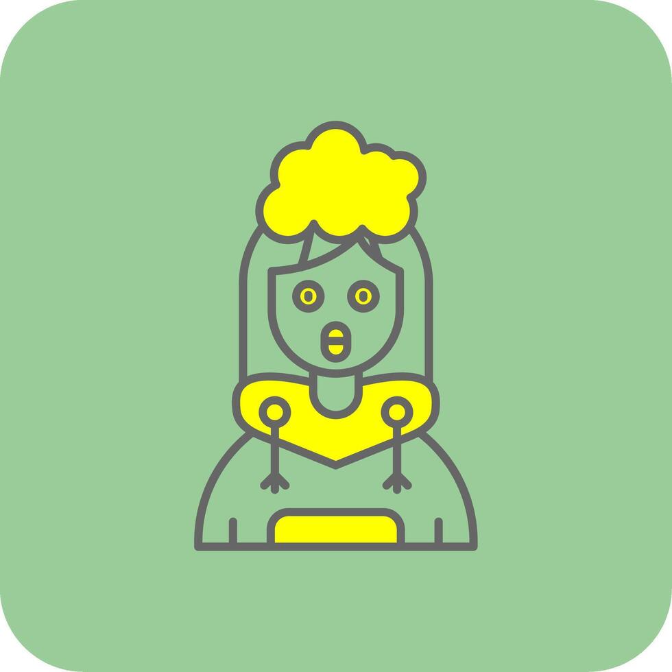 Exploding Filled Yellow Icon vector
