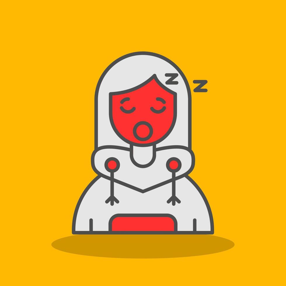 Sleep Filled Shadow Icon vector
