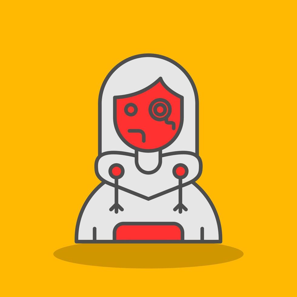 Monocle Filled Shadow Icon vector