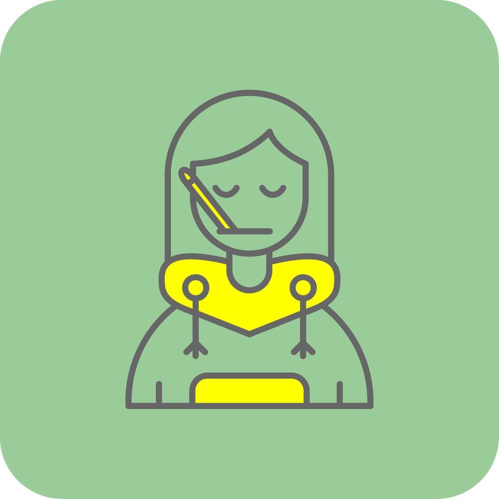 Sick Filled Yellow Icon vector