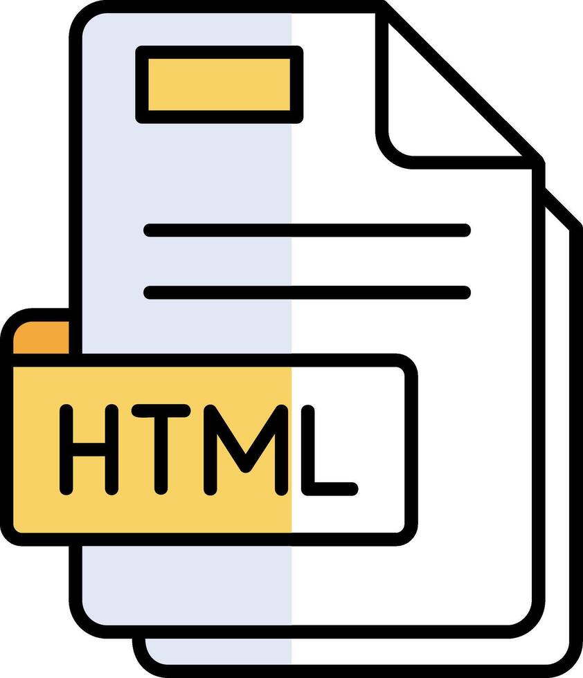 Html Filled Half Cut Icon vector