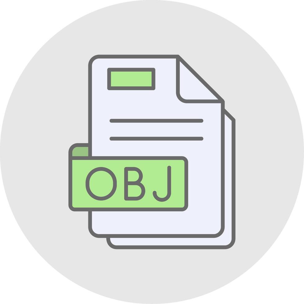 Obj Line Filled Light Circle Icon vector