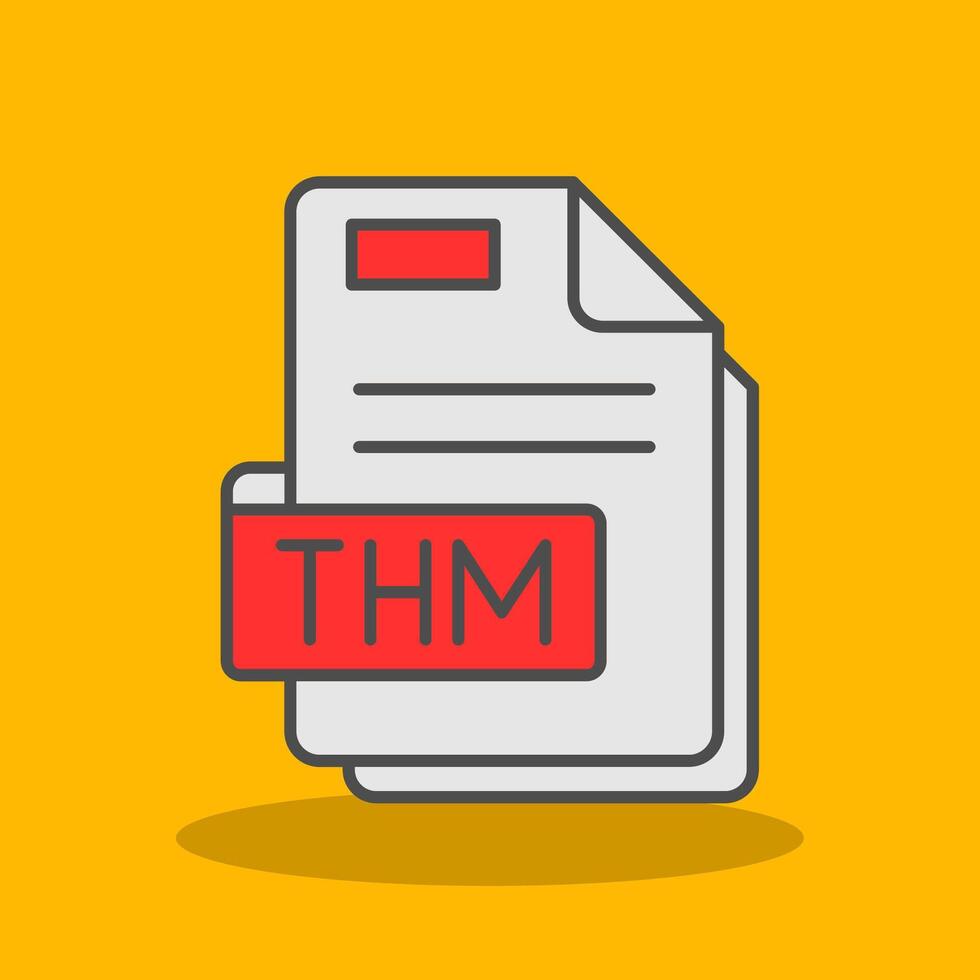 Thm Filled Shadow Icon vector