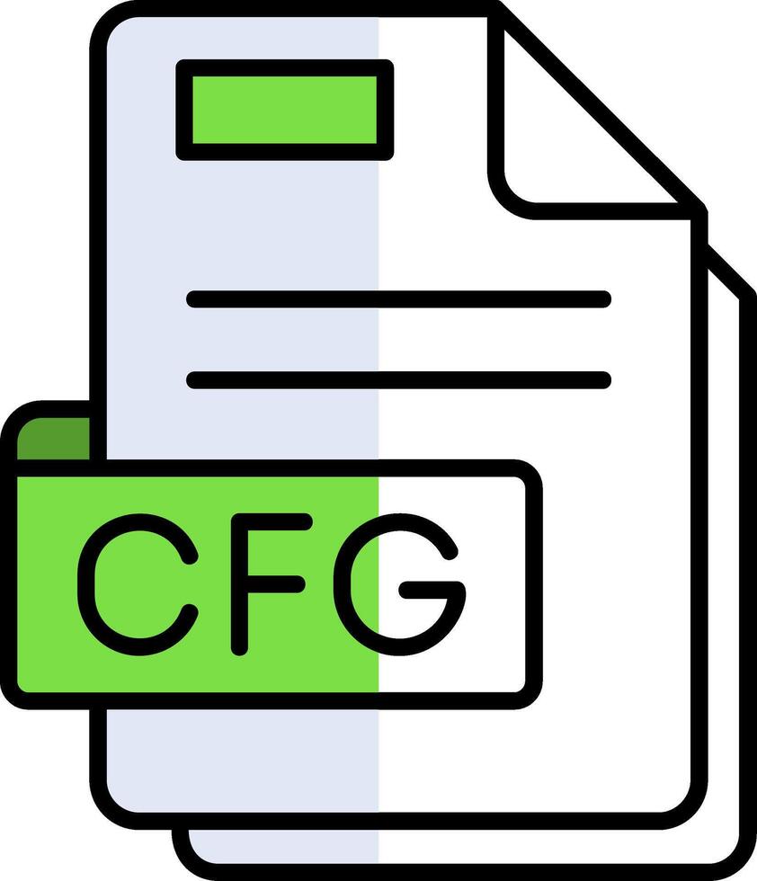 Cfg Filled Half Cut Icon vector