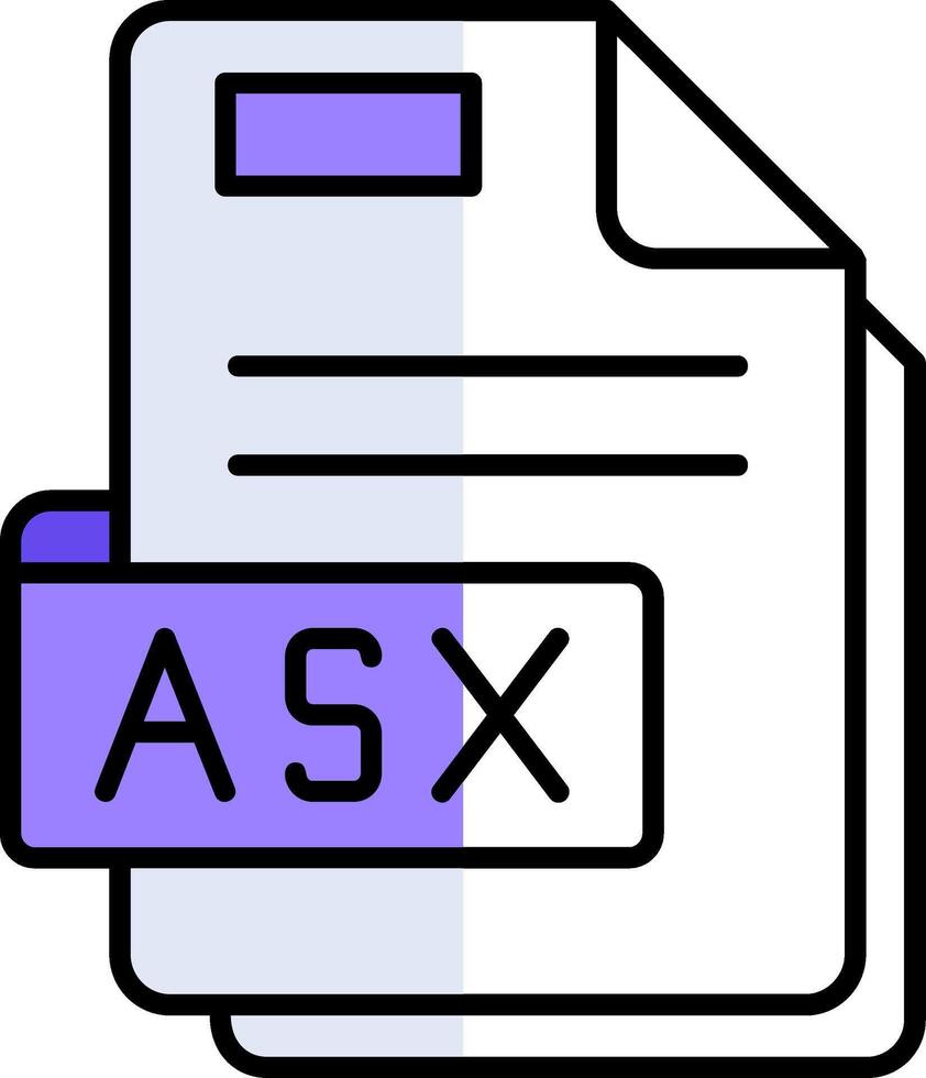 Asx Filled Half Cut Icon vector