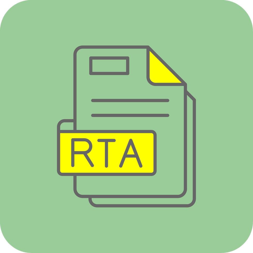 Rta Filled Yellow Icon vector