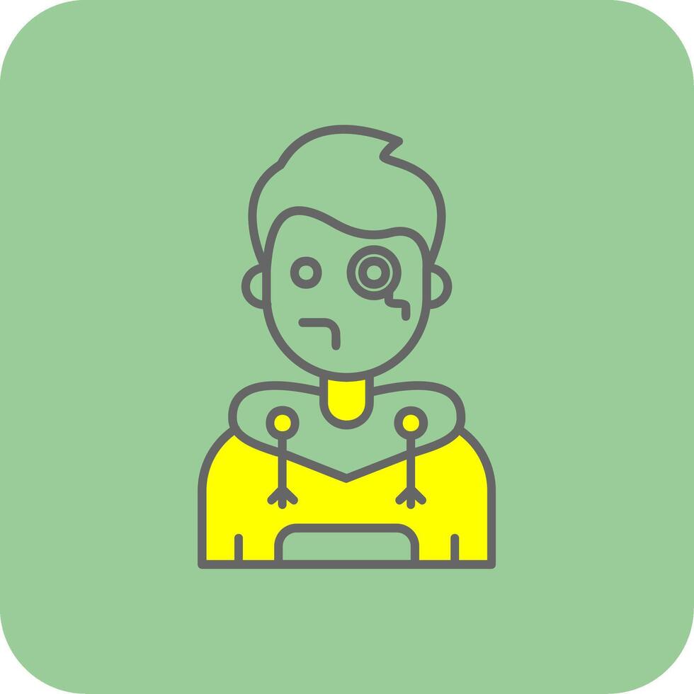 Monocle Filled Yellow Icon vector