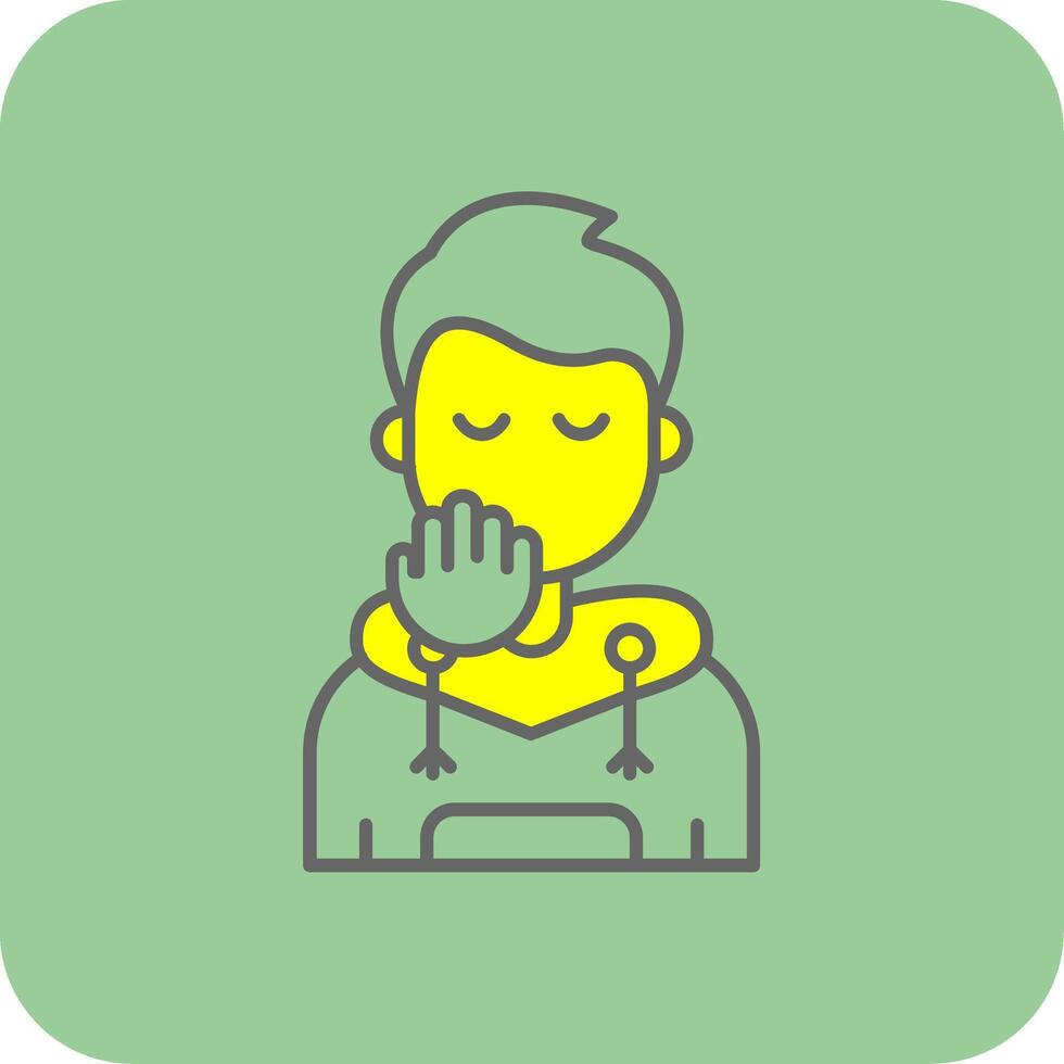 Blush Filled Yellow Icon vector