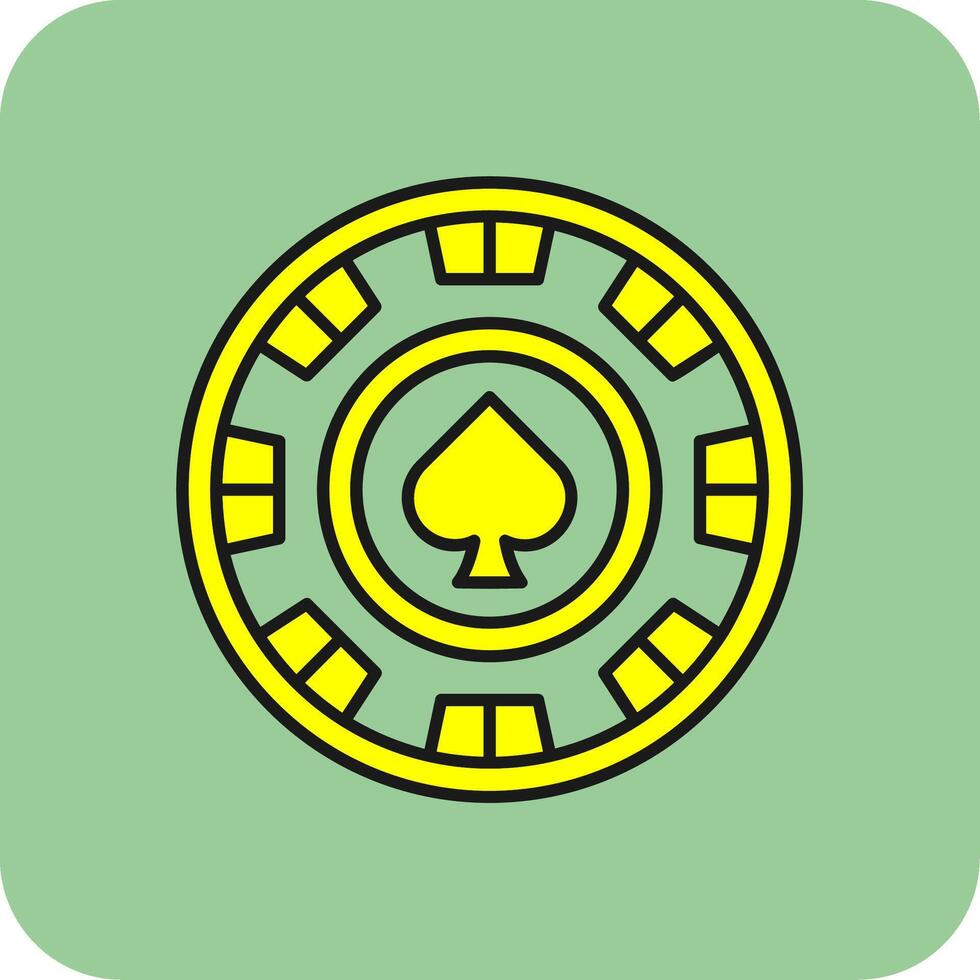 Chip Filled Yellow Icon vector