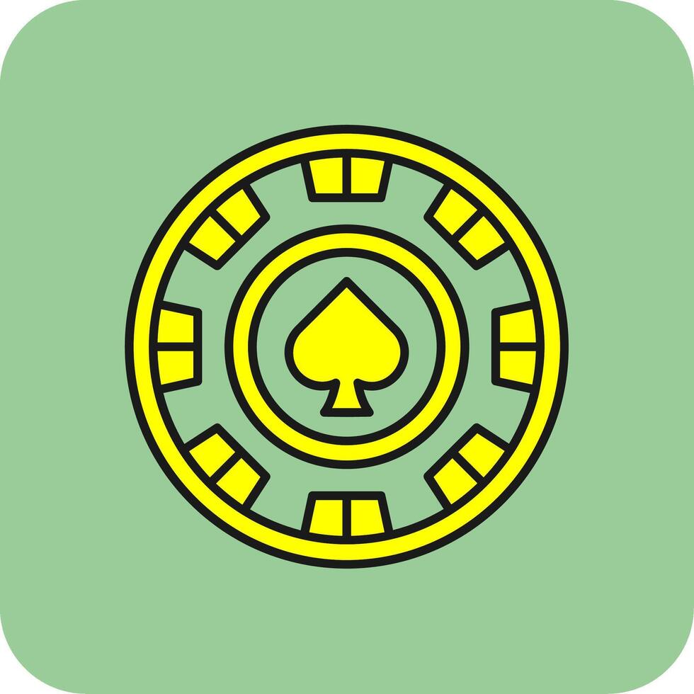 Chip Filled Yellow Icon vector