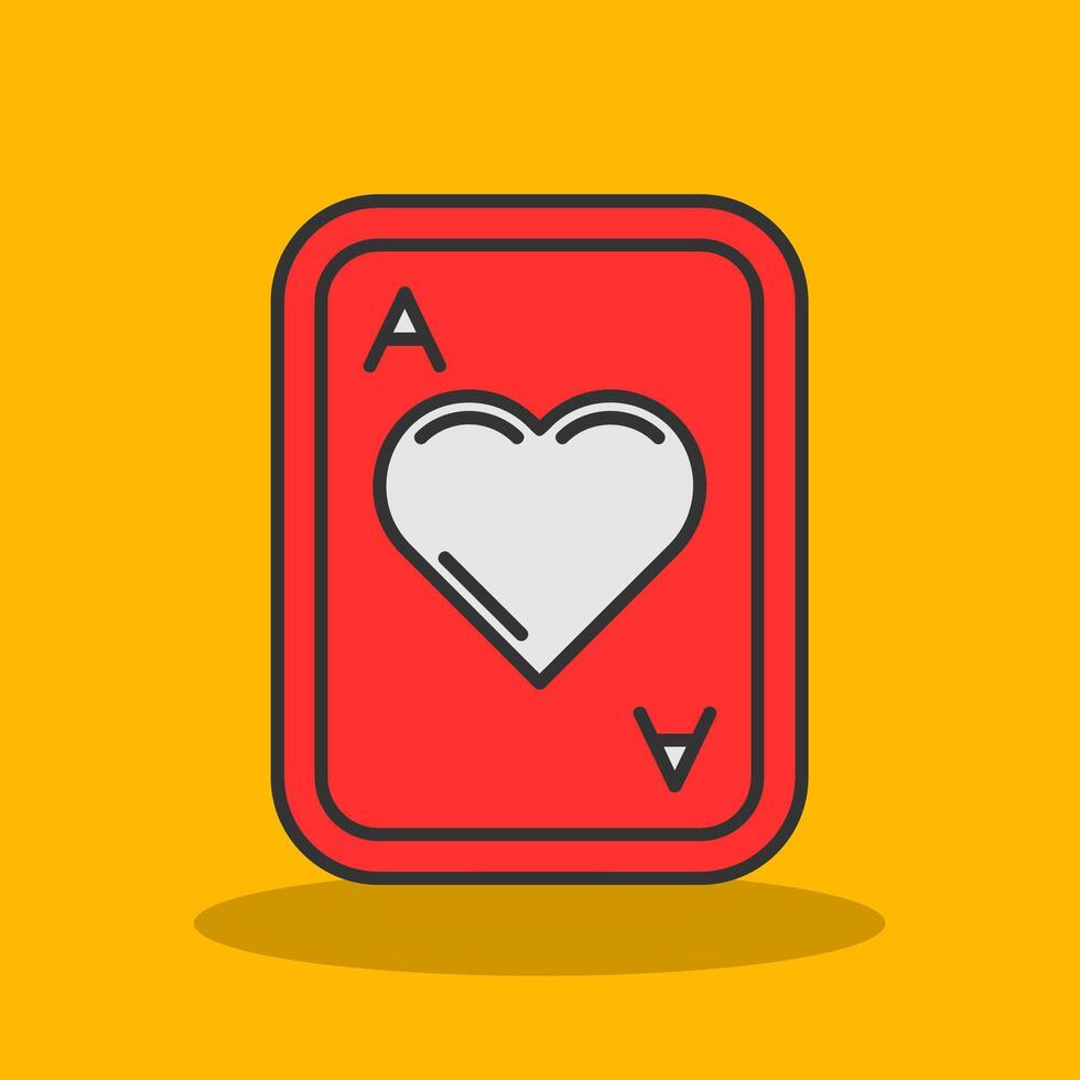 Hearts Filled Shadow Icon vector