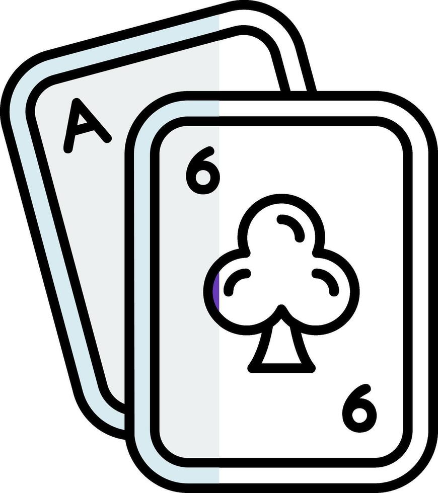 Poker Filled Half Cut Icon vector