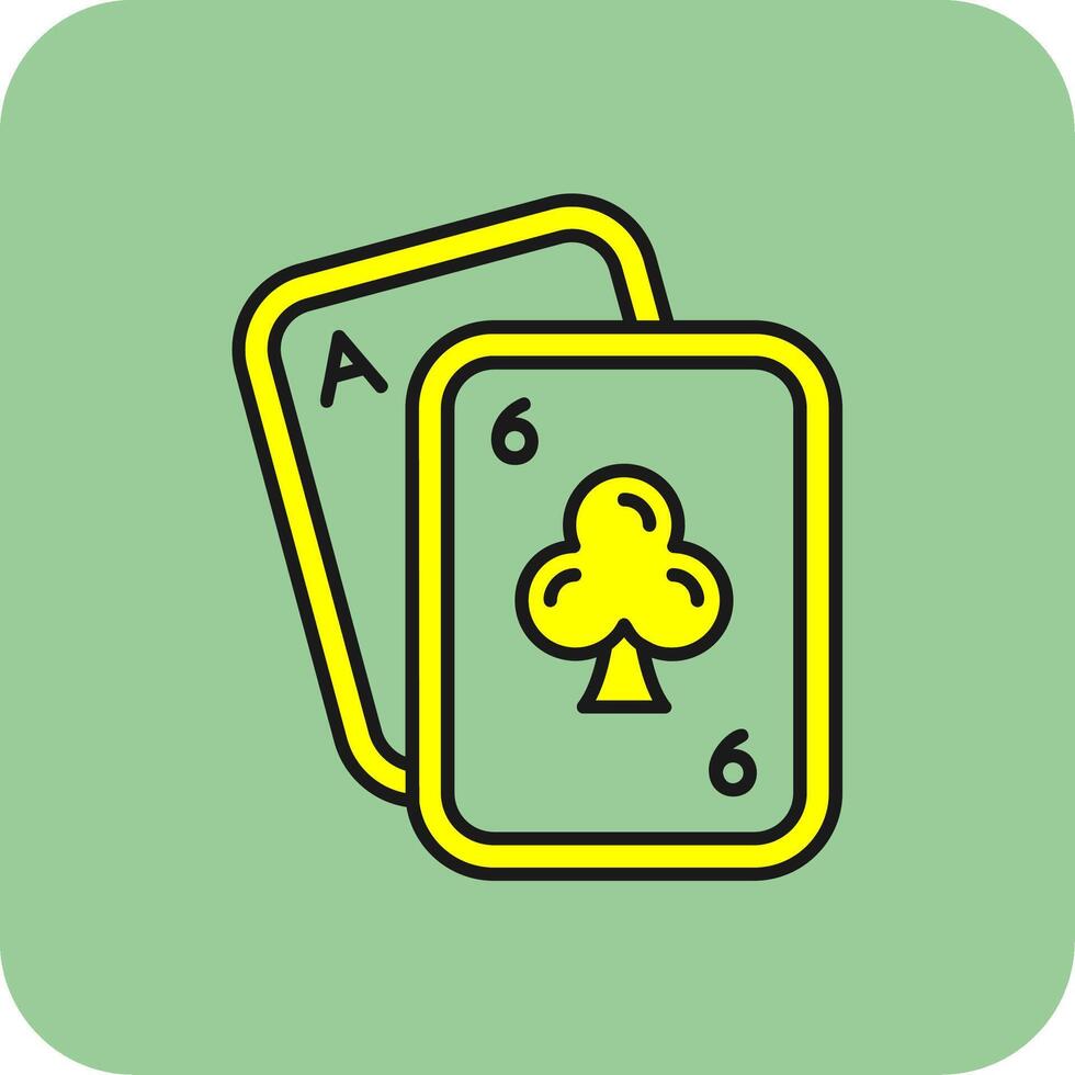 Poker Filled Yellow Icon vector