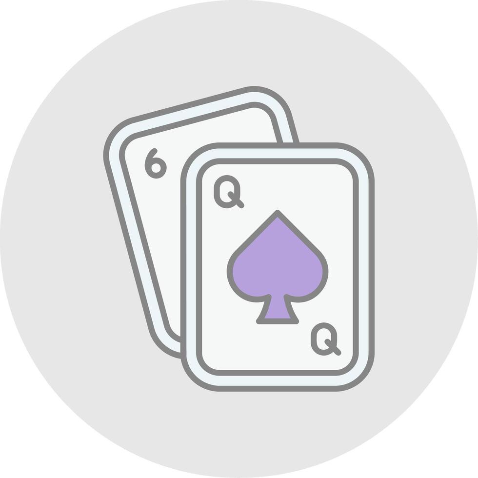 Poker Line Filled Light Circle Icon vector