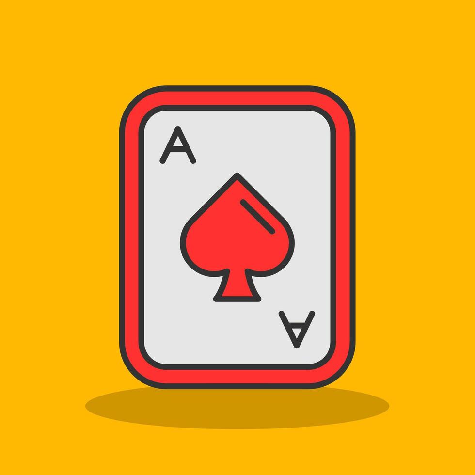 Spades Filled Shadow Icon vector