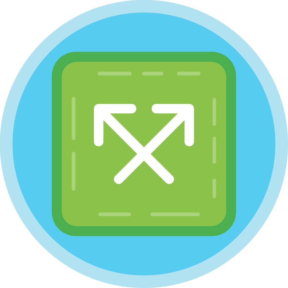 Intersect Flat Multi Circle Icon vector
