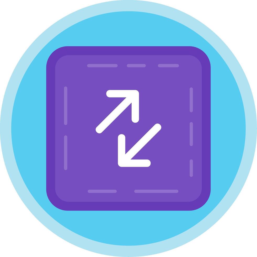 Swap Flat Multi Circle Icon vector