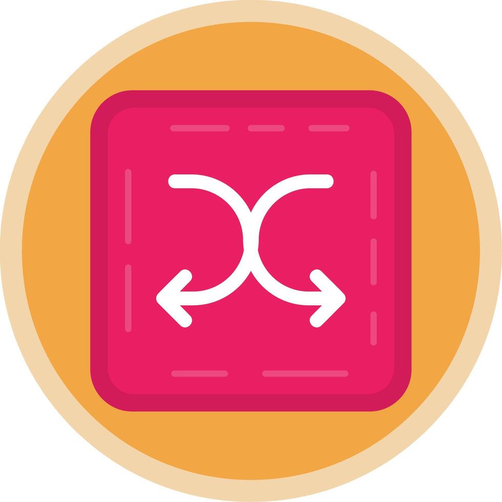 Shuffle Flat Multi Circle Icon vector