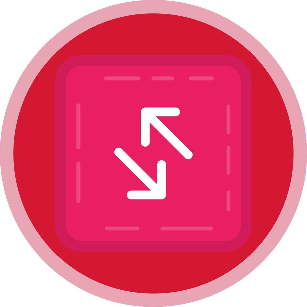Swap Flat Multi Circle Icon vector