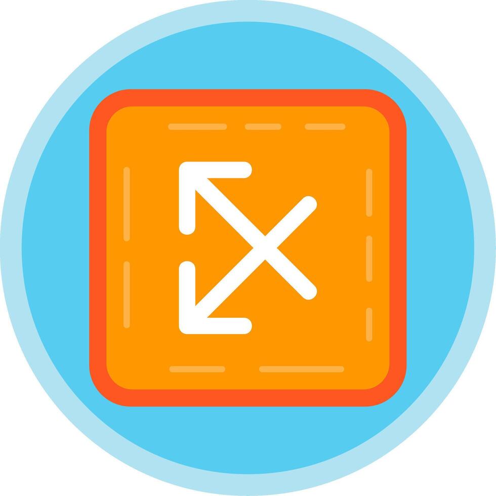 Intersect Flat Multi Circle Icon vector