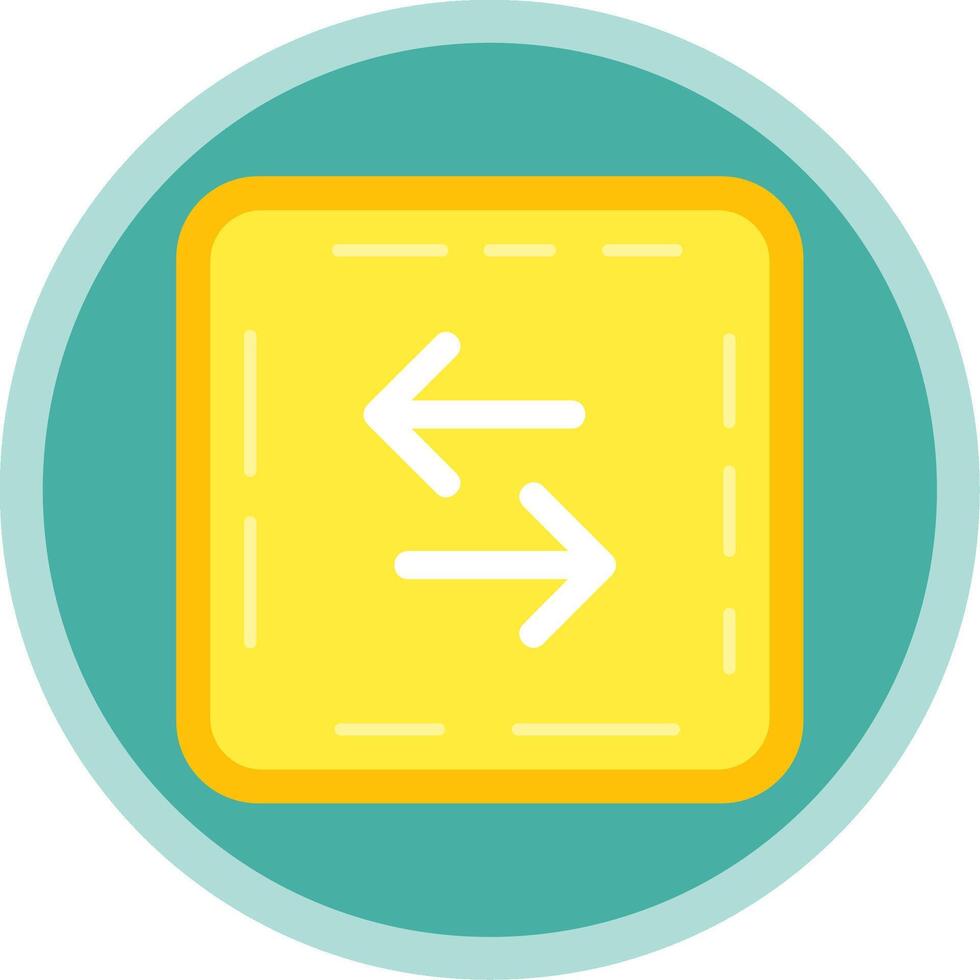 Swap Flat Multi Circle Icon vector