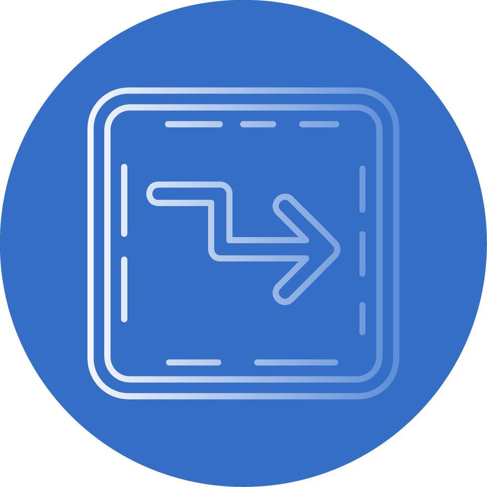 Zigzag Gradient Line Circle Icon vector