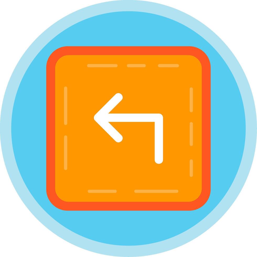 Turn Flat Multi Circle Icon vector