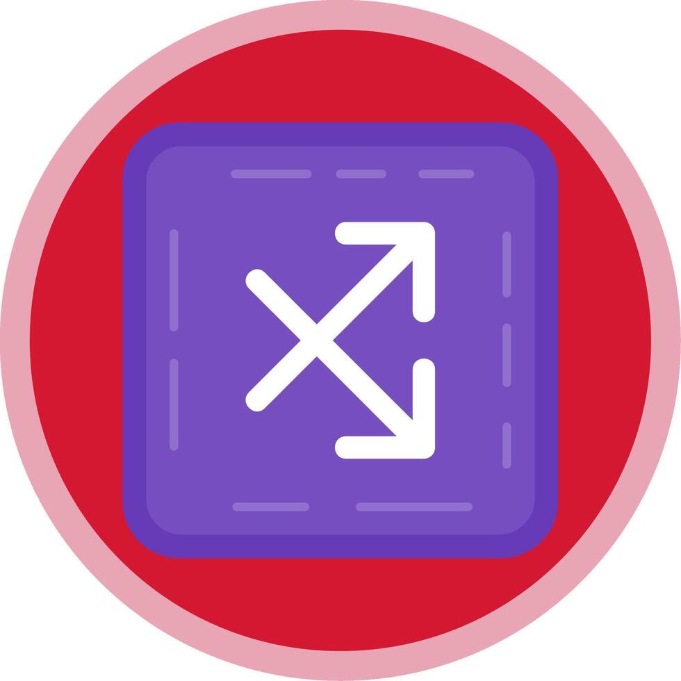 Intersect Flat Multi Circle Icon vector