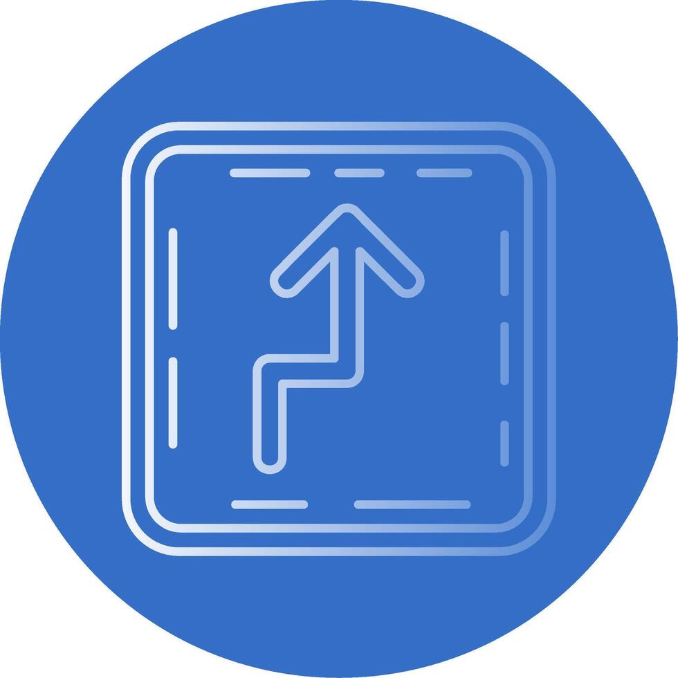 Zigzag Gradient Line Circle Icon vector