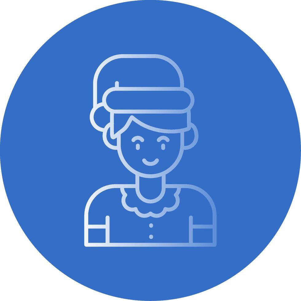 Boy Gradient Line Circle Icon vector