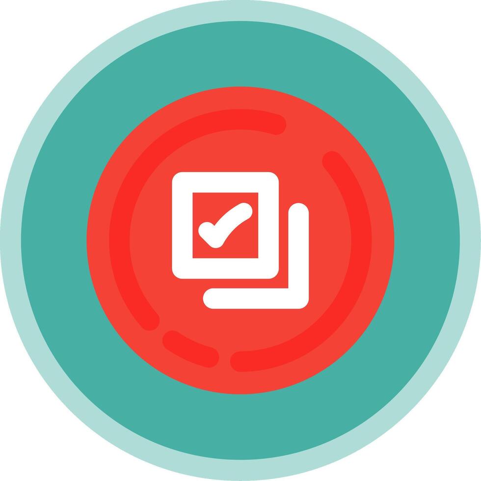 Checkmark Flat Multi Circle Icon vector