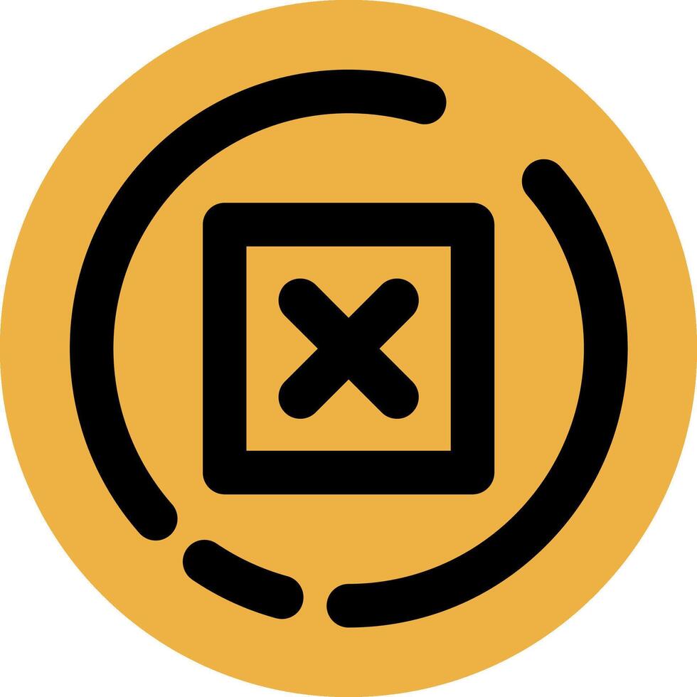 Delete Skined Filled Icon vector